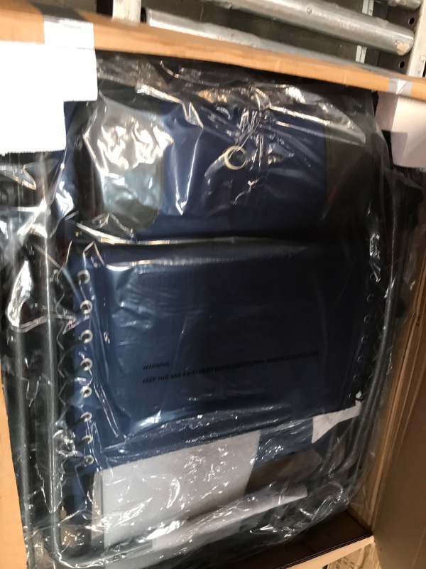 Photo 1 of PORTAL Oversized Mesh Back Zero Gravity Reclining Patio Chairs, XL Padded Seat Folding Patio Lounge Chair with Adjustable Pillows and Cup Holder for Poolside Backyard/Lawn, Support 350lbs 2 Pack Grey/Blue