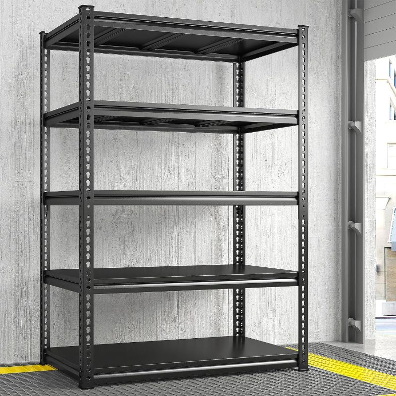 Photo 1 of (NON-REFUNDALBE) REIBII 72"H Garage Shelving Load 2000 Lbs Garage Storage Shelves Heavy Duty Shelving 5-Tier Adjustable Garage Shelves Sturdy Metal Shelves for Storage Garage Shelf Industrial Shelving 72"H x36"W x18"D
