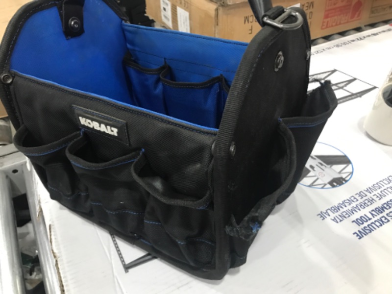 Photo 3 of (see all images) Kobalt Blue Black Polyester 12-in Tool Tote
