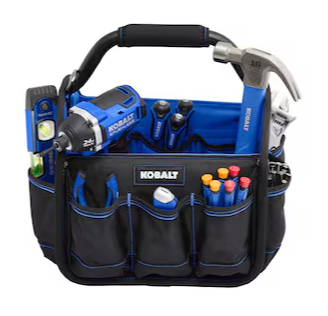 Photo 2 of (see all images) Kobalt Blue Black Polyester 12-in Tool Tote
