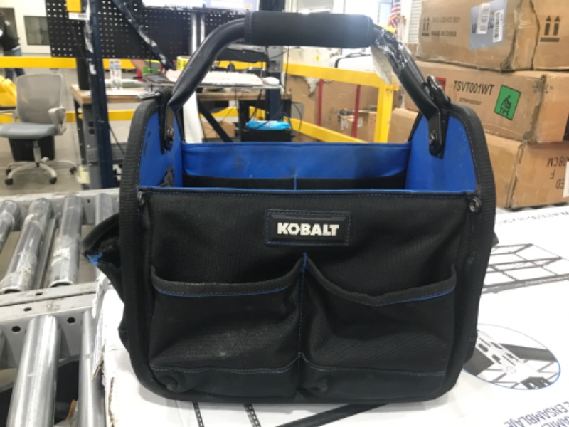 Photo 1 of (see all images) Kobalt Blue Black Polyester 12-in Tool Tote
