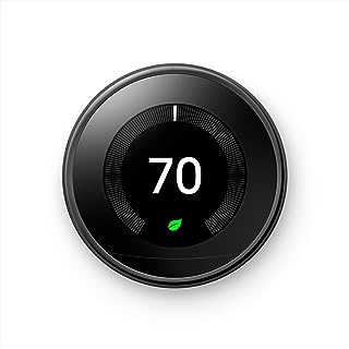 Photo 1 of Google Nest Learning Thermostat - Smart & Programmable for Home - 3rd Generation - Works with Alexa - Mirror Black