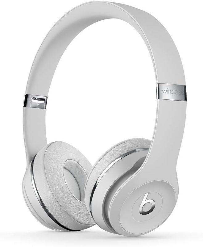 Photo 1 of Beats Solo3 Wireless On-Ear Headphones - Apple W1 Headphone Chip, Class 1 Bluetooth, 40 Hours of Listening Time, Built-in Microphone - Satin Silver (Latest Model)
