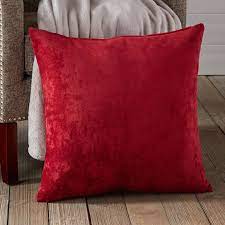 Photo 1 of 20-in Sable Velvet Throw Pillow Red 