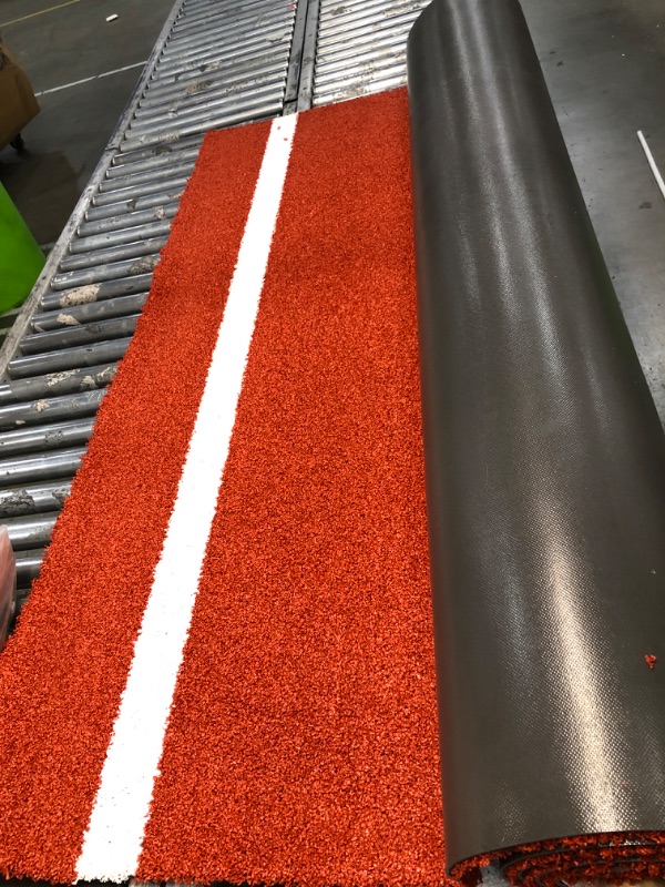 Photo 2 of Baseball Hitting Mat - 12' x 6' Pro Batting Cage Mat | Antislip PU Rubber Backing | KDK High Wear-Resistant Grass | Baseball Batting Mat Inlaid Home Plate