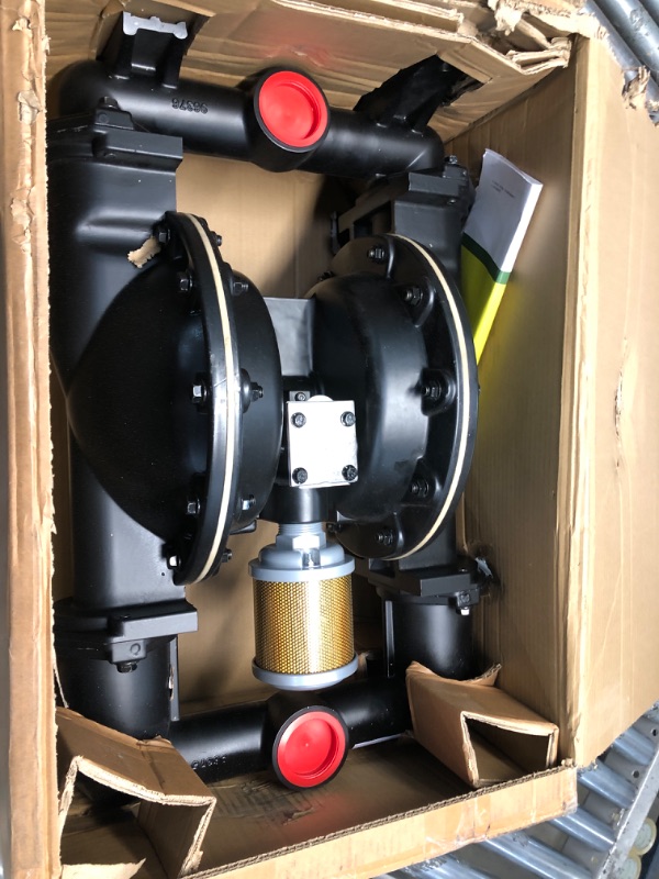 Photo 2 of Air-Operated Double Diaphragm Pump, 2 inch Inlet & Outlet, Aluminum Alloy Body, 158.4 GPM & Max 120PSI, Nitrile Diaphragm Transfer Pump for Petroleum, Diesel, Oil and Low Viscosity Fluids 159GPM Cast Iron Nitrile