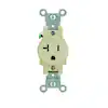 Photo 1 of 20 Amp Commercial Grade Tamper Resistant Single Outlet, Ivory
