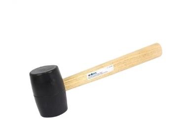 Photo 1 of 16 oz. Black Rubber Head Mallet
