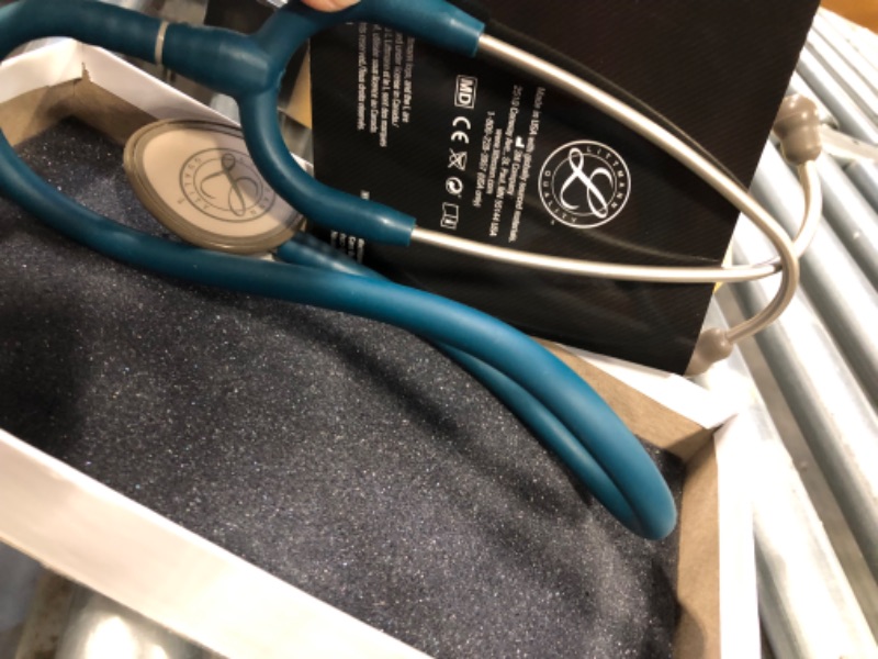 Photo 2 of 3M Littmann Lightweight II S.E. Stethoscope, Caribbean Blue Tube, 28 inch, 2452