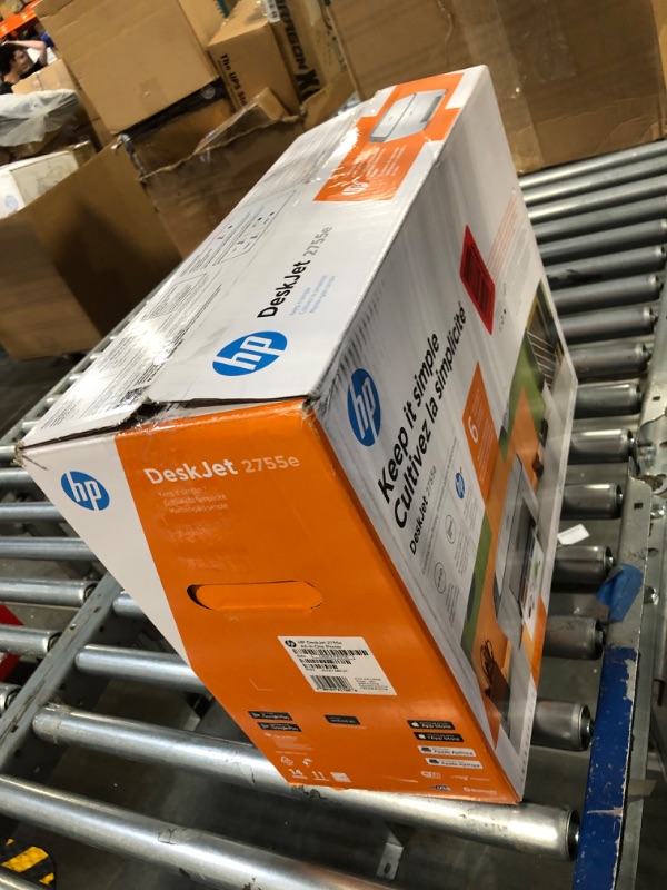 Photo 1 of HP DeskJet 2755e Wireless Color inkjet-printer, Print, scan, copy, Easy setup, Mobile printing, Best-for home, Instant Ink with HP+,white