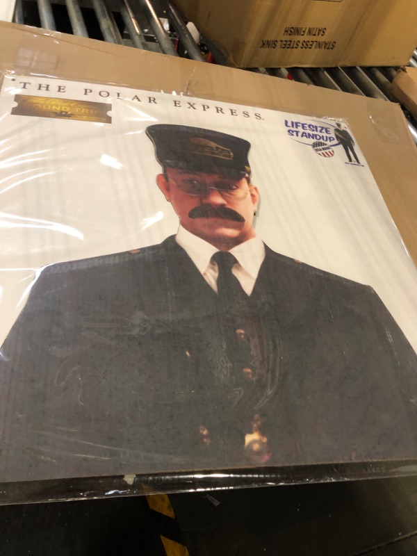 Photo 1 of Cardboard People Conductor Life Size Cardboard Cutout Standup - The Polar Express (2004 Film)