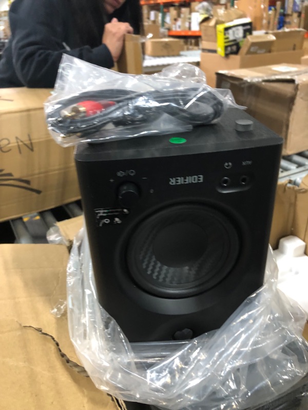 Photo 3 of **USED**FOR PARTS**Edifier MR4 Powered Studio Monitor Speakers, 4" Active Near-Field Monitor Speaker - Black (Pair)