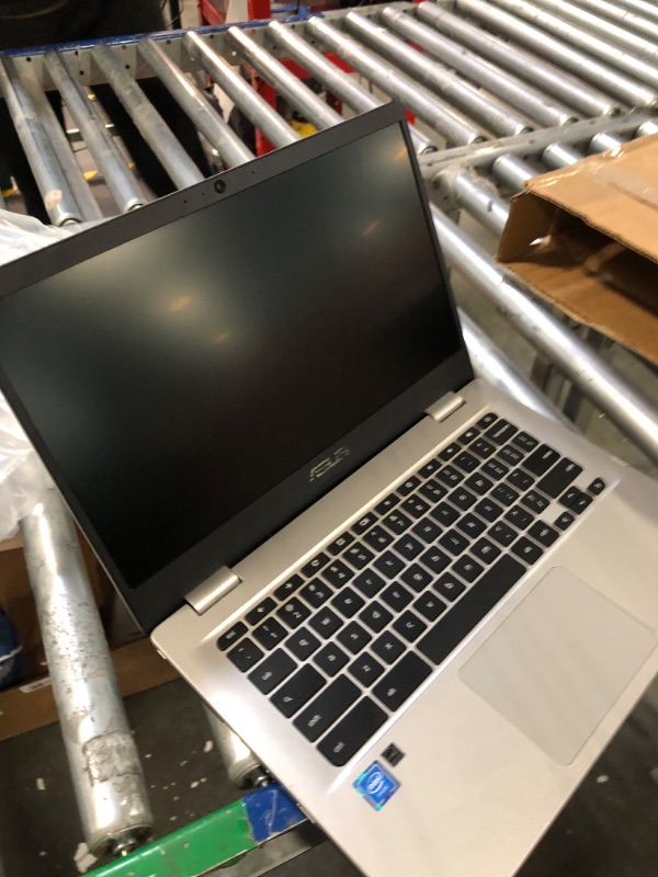Photo 1 of ASUS C423NA Chromebook 14" HD Laptop (Intel Dual Core Celeron Processor N3350, 4GB DDR4 RAM, 64GB SSD) Webcam, WiFi, Bluetooth, Type-C, Google Chrome OS - Silver (Renewed)
