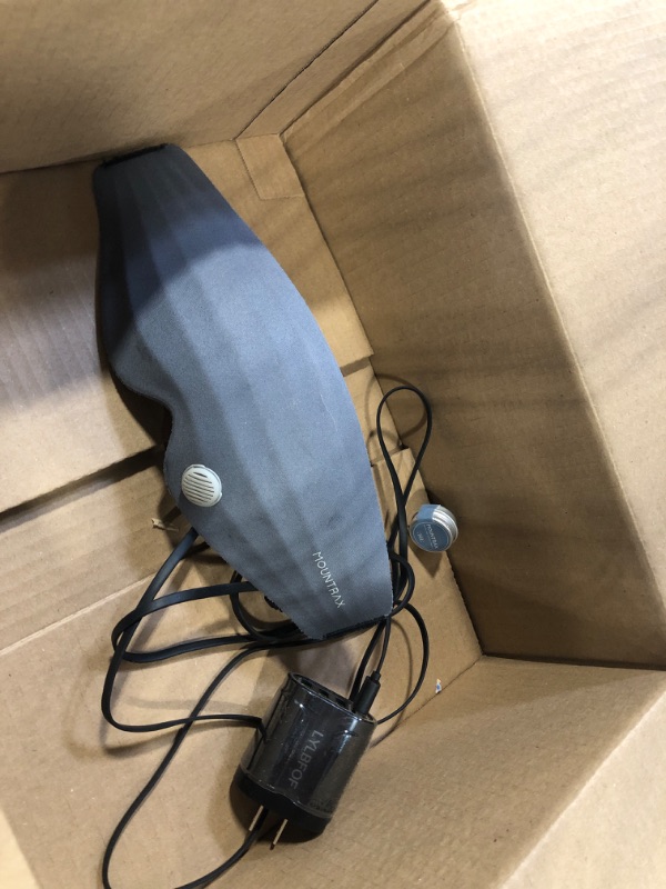 Photo 1 of **NON FUNCTIONAL//USED** MOUNTRAX Heated Eye Mask for Dry Eyes, Chalazion, Stye, Blepharitis and MGD, USB Electric Eye Heating Pad for Sleep, 3D Total Blackout Warm Compress to Relieve Migraine Unclog Glands (Grey) Gray With Aroma