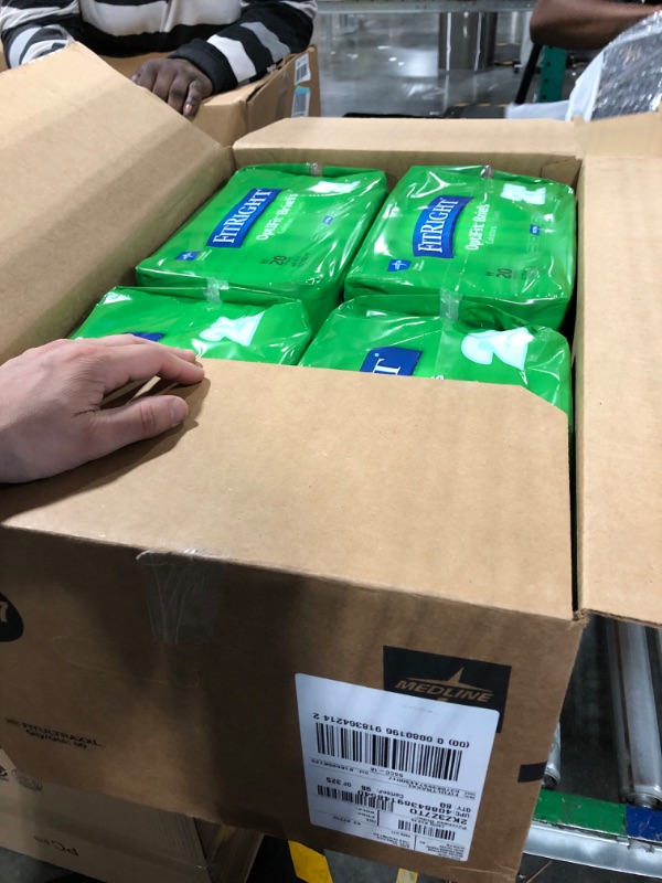 Photo 1 of FitRight OptiFit Ultra Adult Briefs, Incontinence Diapers with Tabs, Heavy Absorbency, Large, 44 to 56", 20 Count Bag of 20 Large (20 Count)