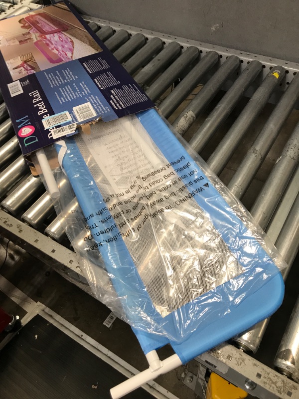 Photo 1 of Dream On Me Lightweight Mesh Security Adjustable Bed Rail With Breathable Mesh Fabric In Blue