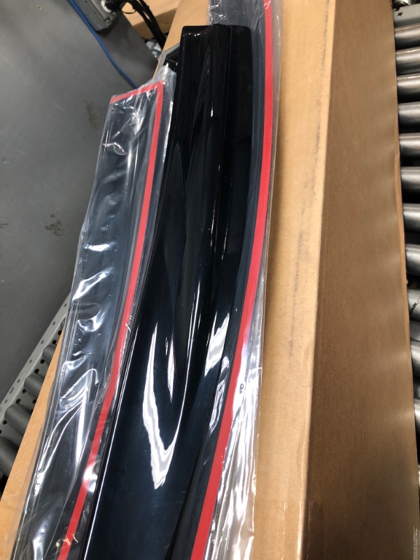 Photo 2 of IKON MOTORSPORTS Tape On External Window Visor, Compatible with 2006-2011 Honda Civic Sedan 4-Door Only, Acrylic Smoke Tinted Sun Rain Wind Guards Shield Vent Wind Deflector Mugen Style Smoke/Tinted