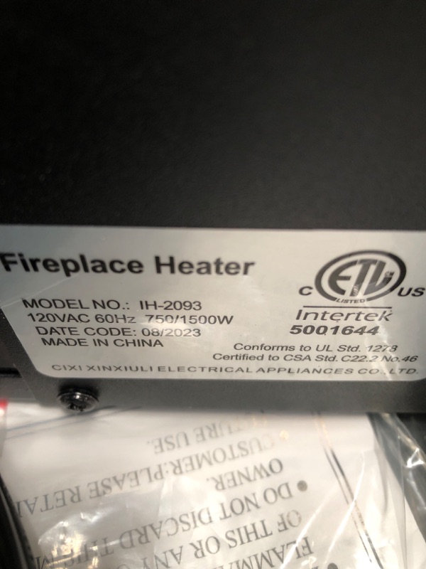 Photo 1 of Alpaca electric fireplace insert log quartz 
