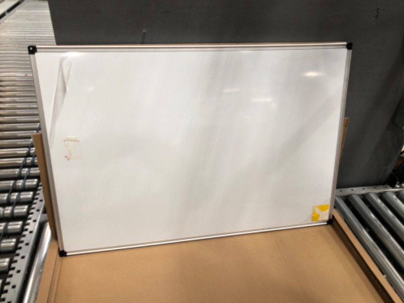 Photo 2 of XBoard Magnetic Dry Erase Board/Whiteboard, 36 X 24 Inches, Double Sided White Board,1 Dry Eraser & 3 Dry Erase Markers & 4 Push Pin Magnets 36" x 24"