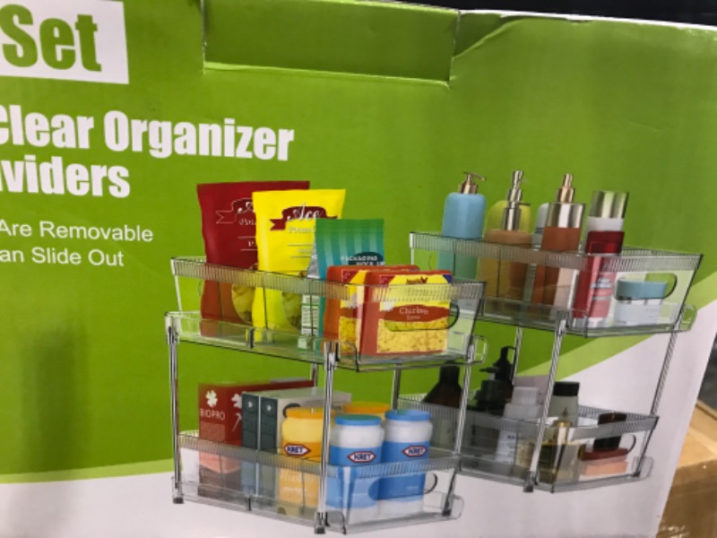 Photo 1 of 2 TIER CLEAR ORGANIZER WITH DIVIDERS 2 SET