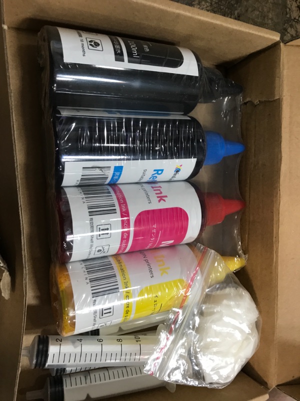 Photo 2 of Xcinkjet Sublimation Ink Refilled for Epson C88 C88+ WF7720 ET2720 WF7710 ET2650 ET2750 WF2750 WF3620 Printer(1*Black 1*Cyan 1*Magenta 1*Yellow,4-Pack) Et4