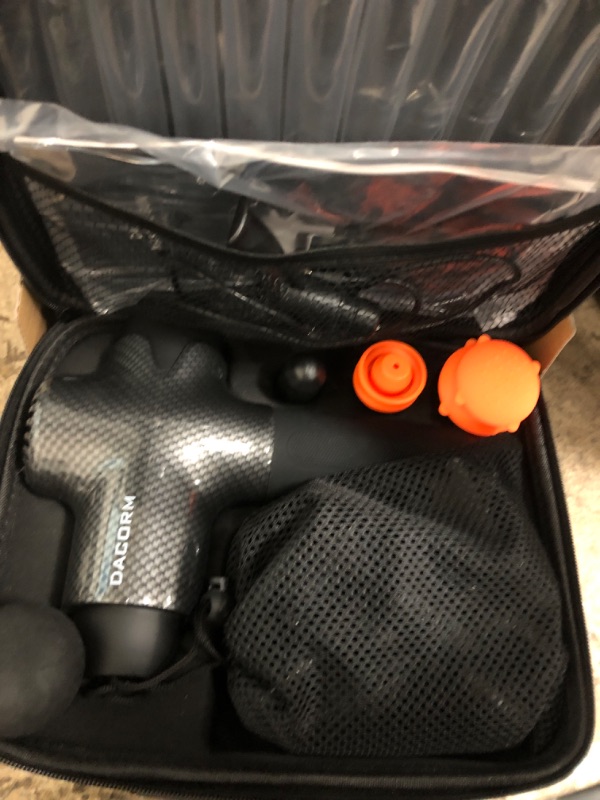 Photo 2 of DACORM Massage Gun, Percussion Muscle Massage Gun for Athletes, Handheld Deep Tissue Massager, Super Quiet Portable Electric Sport Massager of Y8 Pro Max. (Carbon-15 Heads) Astral Carbon