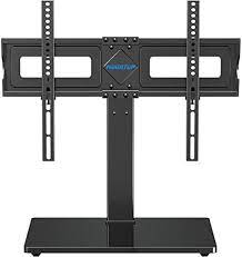 Photo 1 of MOUNTUP Universal TV Stand, Table Top TV Stands for 37 to 70 Inch Flat Screen TVs - Height Adjustable, Tilt, Swivel TV Mount with Tempered Glass Base Holds up to 88 lbs, Max VESA 600x400mm MU0031