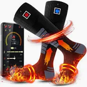 Photo 1 of Heated Socks for Men and Women Rechargeable - Electric Battery Thermal Heated Socks for Hunting Fishing Camping Skiing Cycling Running Washable Ergonomical Battery with 4 Temp Modes 5V 5000mA (Medium)