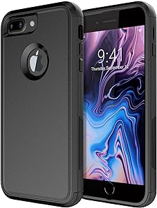 Photo 1 of Diverbox Case [Shockproof] [Dropproof] [Dust-Proof],Heavy Duty Protection Phone Cover for Apple iPhone 8 Plus & 7 Plus (Black)