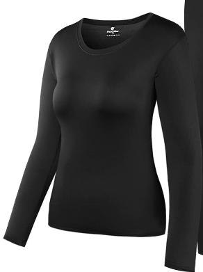 Photo 1 of HEROBIKER Thermal Underwear Women Ultra-Soft Set Base Layer Top & Bottom Long Johns with Fleece Lined Winter Warm Medium Black