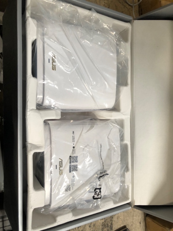 Photo 2 of ASUS ZenWiFi XT9 AX7800 Tri-Band WiFi6 Mesh WiFiSystem (2Pack), 802.11ax, up to 5700 sq ft & 6+ Rooms, AiMesh, Lifetime Free Internet Security, Parental Controls, 2.5G WAN Port, UNII 4, White AX7800 | Tri-Band | 2PKs