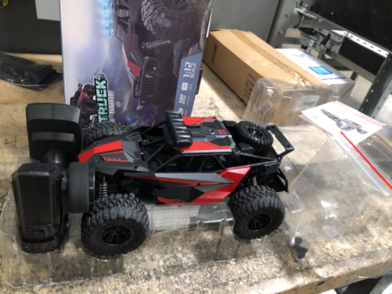 Photo 2 of BLUEJAY Remote Control Car - 2.4GHz High Speed 33KM/H RC Cars Toys, 1:12 Monster RC Truck Off Road with LED Headlight and Rechargeable Battery Gifts for Adults Boys 8-12
