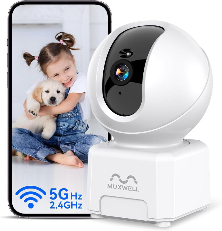 Photo 1 of 2.5K/4MP Indoor Pan/Tilt Wireless Security Camera,WiFi 2.4GHz & 5GHz,Night Vision,2-Way Audio,Sound & Motion Detection,Tracking,Baby Monitor,Pet Camera,Compatible with Alexa
