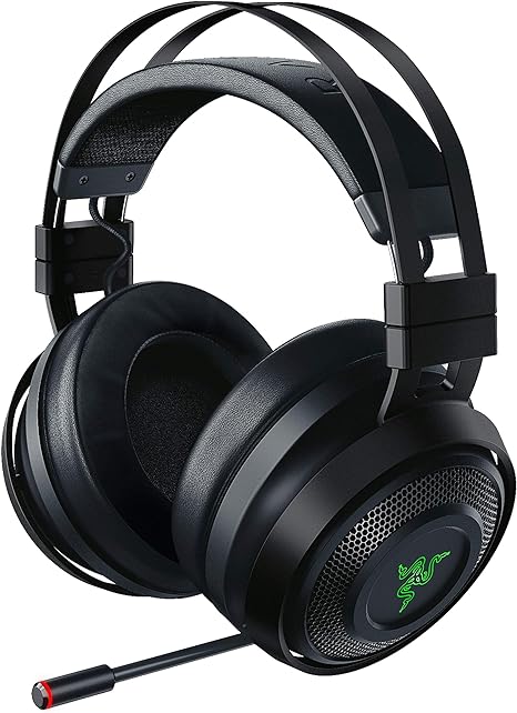 Photo 1 of Razer Nari Ultimate Wireless 7.1 Surround Sound Gaming Headset: THX Audio & Haptic Feedback - Auto-Adjust Headband - Chroma RGB - Retractable Mic - For PC, PS4, PS5 - Black
