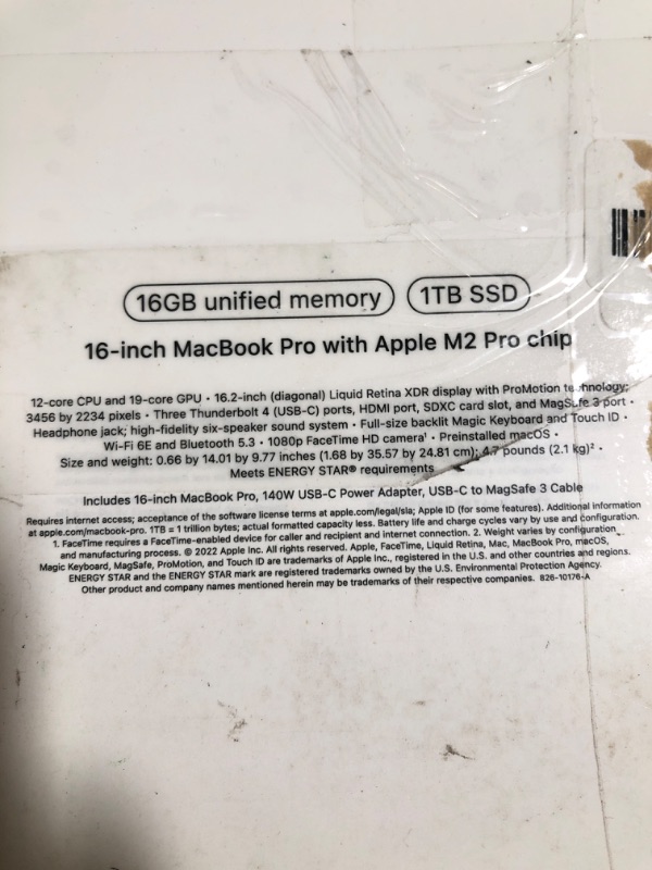 Photo 5 of 2023 Apple MacBook Pro with Apple M2 Pro Chip (16-inch, 16GB RAM, 1TB SSD) (QWERTY English) Space Gray (Renewed) Apple M2 Pro Chip Space Gray 1TB