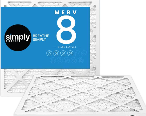 Photo 1 of 20x20x1 MERV 8 Pleated HVAC AC Furnace 1 Air Filters by Pamlico. Case of 12. Exact Size: 19-1/2 x 19-1/2 x 3/4 White 20 x 20 x 1 21208-012020 0