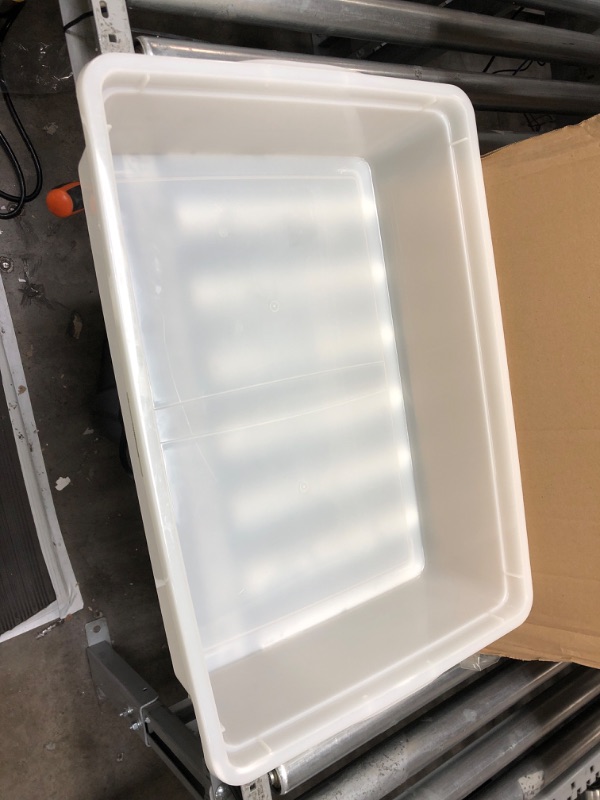 Photo 2 of **NOT EXACT SAME AS STOCK PHOTO** Clear Plastic Container Bin 23" x 16" No Lid