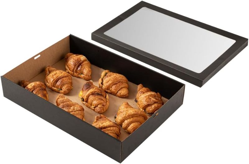 Photo 1 of **NOT EXACT SAME AS STOCK PHOTO** Restaurantware Black Boxes (Pack of 10) 12 in x 17 in. No lid/covers included
