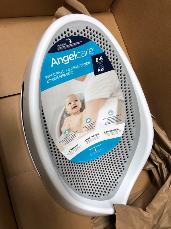 Photo 1 of Angelcare Baby Bath Support (Grey) | Ideal for Babies Less Than 6 Months Old Grey 1 Count (Pack of 1)