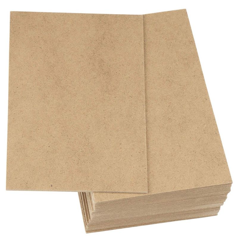 Photo 1 of 30 Sheets Thin MDF Wood Boards for Crafts, 2mm Medium Density Fiberboard (6 x 8 in, Brown)