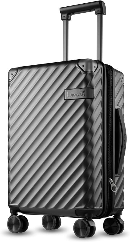 Photo 1 of (READ FULL POST) LUGGEX PC Silver Carry On Luggage 22x14x9 - Expandable Hard Shell Suitcase with Spinner Wheels Silver 20