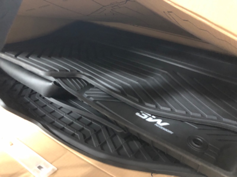 Photo 2 of 3W Floor Mats&Cargo Liner Fit Toyota RAV4 2019-2024 (Not for Hybrid or Prime) TPE All Weather Custom Fit Floor Liner for Toyota RAV4 1st and 2nd Row Full Set Car Mats and Trunk Mat, Black 2019-2024 Mats&Cargo Mats