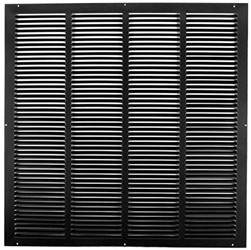 Photo 1 of 24"w X 24"h Steel Return Air Grilles - Sidewall and Ceiling - HVAC Duct Cover - Black [Outer Dimensions: 25.75"w X 25.75"h]
