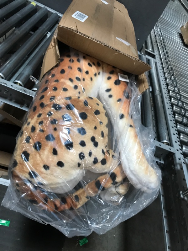 Photo 1 of **ONLY THE CHEETAH**  Melissa & Doug Giant Cheetah - Lifelike Stuffed Animal (Stands Nearly 3 Feet Tall) & Giant Giraffe - Lifelike Stuffed Animal (Over 4 feet Tall)
