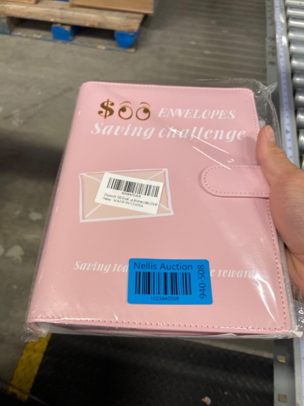 Photo 2 of Zraywork 100 Envelopes Money Saving Challenge Book, Easy and Fun Way to Save $5,050, Savings Challenges Book with Cash Envelopes for Home,Office,School (Pink)