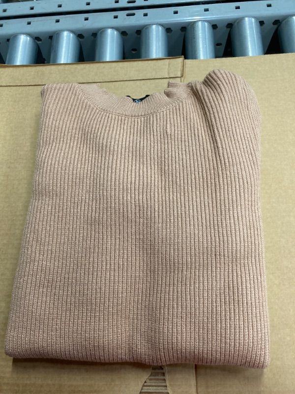 Photo 2 of  Women's Crewneck Long Lantern Sleeve Sweater Medium Dark Apricot