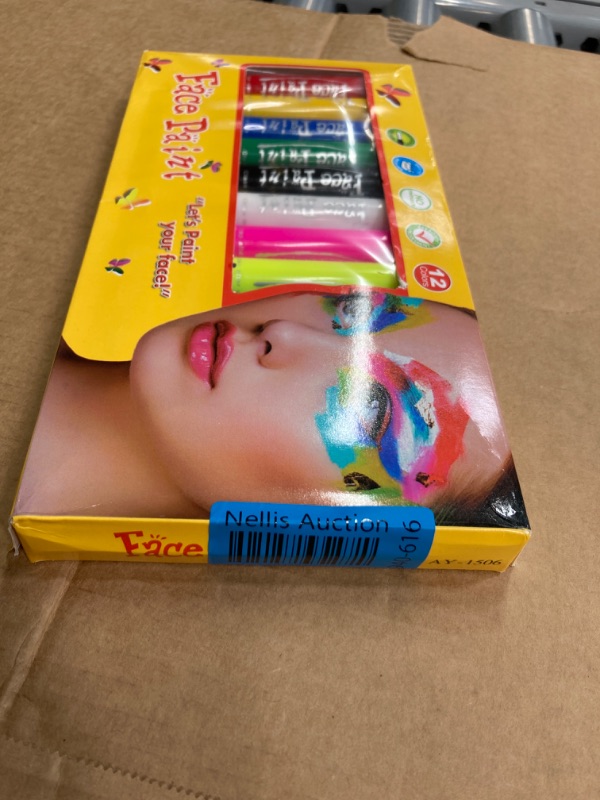 Photo 3 of Face Painting Kits for Kids, 12 Color Neon Face Paint Crayons, Twistable Water Based Washable Face and Body Paint Stick