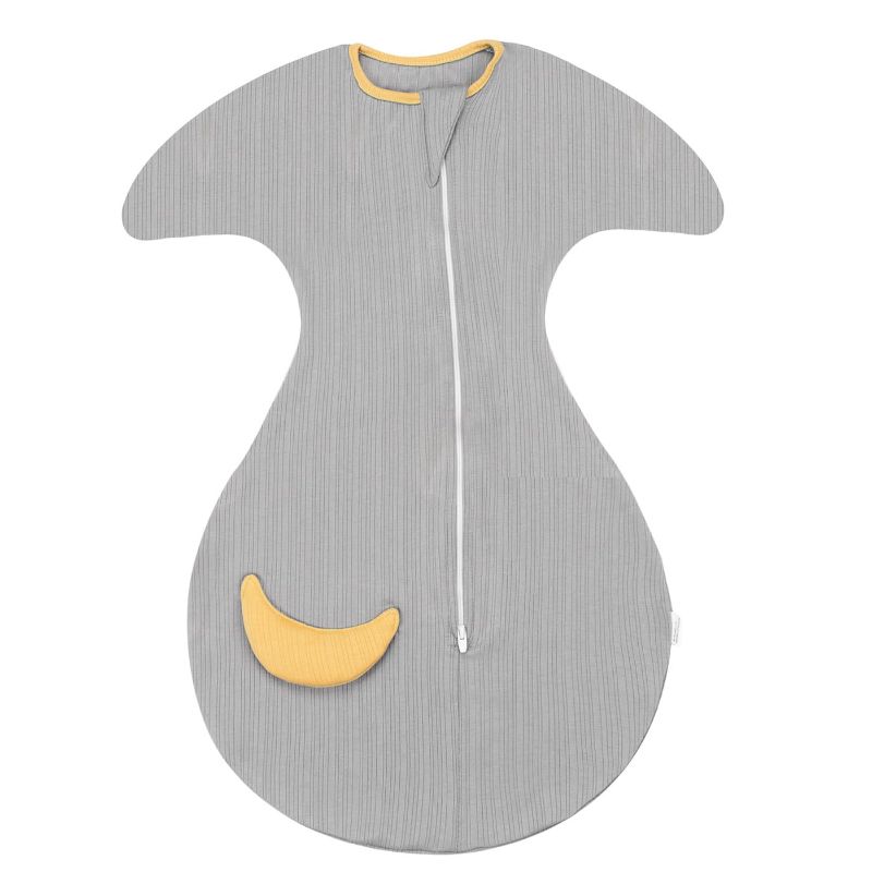 Photo 1 of ZIGJOY Baby Swaddle Sack 0.5 TOG Swaddle Blanket Baby Sleeping Bag with 2-Way Zipper Newborn Swaddle for Boys and Girls 0-3 Months Minimalist Grey
