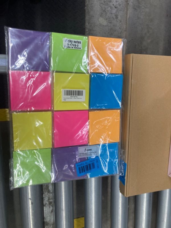 Photo 2 of Sticky Notes 3x3 inch Bright Colors Post It Notes 12 Pads,100 Sheets/Pad?Easy to Post for School, Office Supplies, Desk Accessories