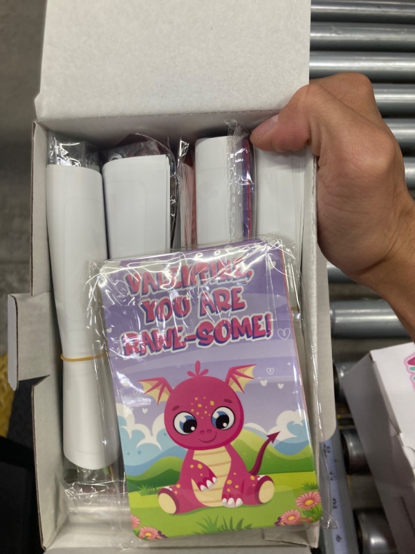 Photo 1 of 2 Pack of 24 Packs Valentine's Day Crafts DIY Bookmark with Valentines Cards for Kids Classroom, Dinosaur Theme Valentines Day Card Craft Party Favors for Kids School Activity Valentine Goodie Bag Gift Exchange